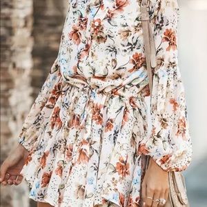 New winter floral with tie waist